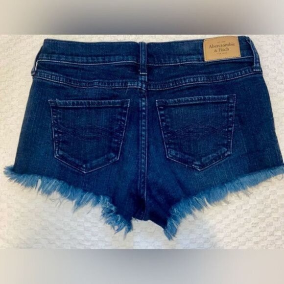 Women’s Abercrombie&Fitch stretchy cut off jean Shorts size 0/W25 - Picture 13 of 13